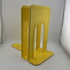 Vintage Highsmith Co. Metal 9" Tall Bookends Yellow MCM Set of 2 Made in USA