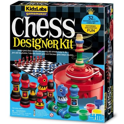 4M KidzLabs - Motorisiertes Spin Art Schach Designer Spiel, Mehrfarbig