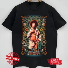 Jimi Hendrix Singer men Black T-Shirt Full Size S-5XL  Shirt PP2494