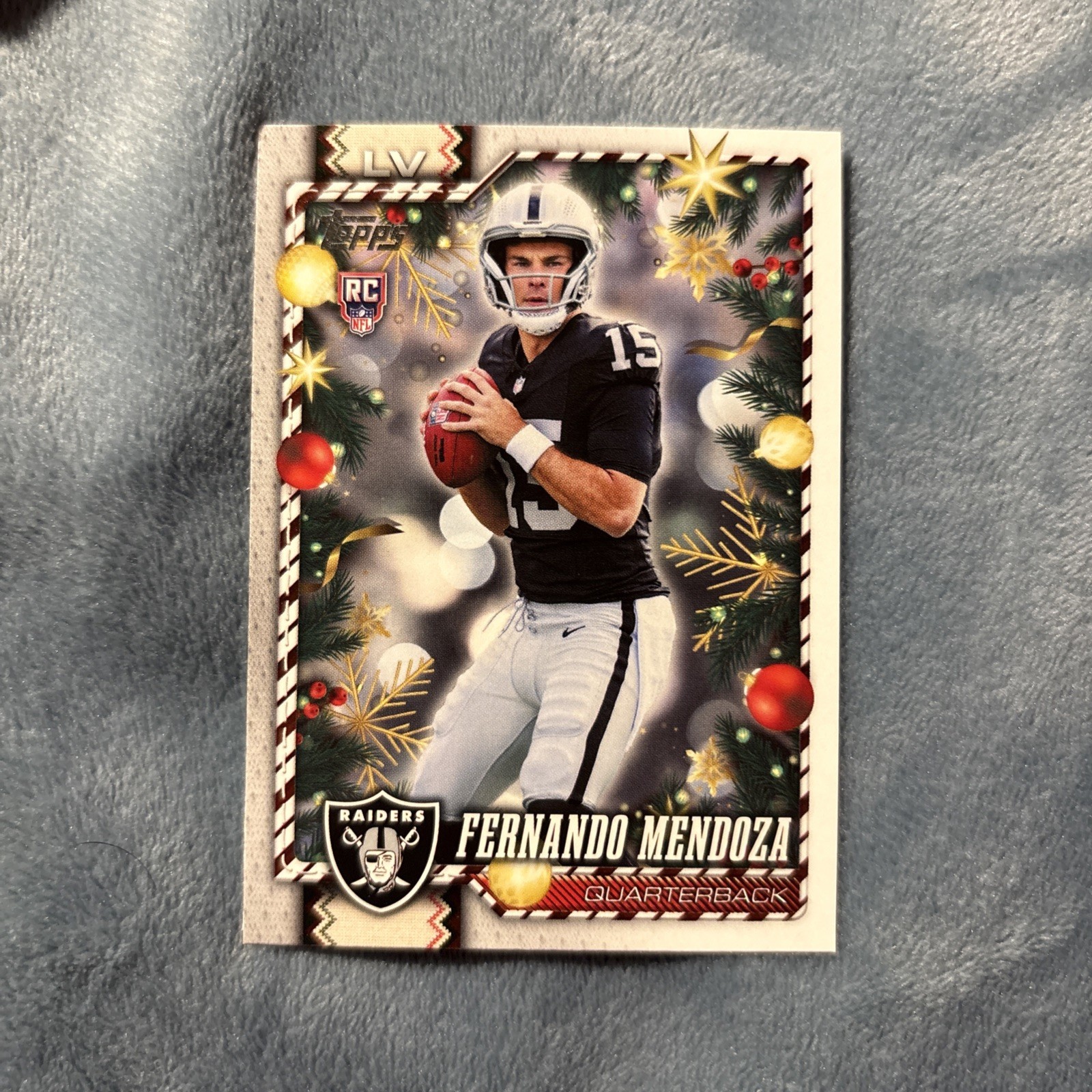 2026 Topps Holiday  Fernando Mendoza  (RC) 151 Back Variation