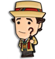 Doctor Who Pin Badge Seventh Doctor & Umbrella Hero Collector Chibi NEW