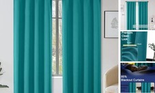 Sally Blackout Curtains for Bedroom Living Room 40"W x 78"L Pack of 2 Teal