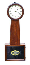 Williams & Hatch Mahogany Banjo Clock, circa 1850