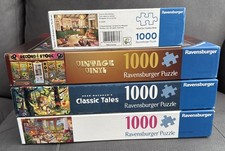 Ravensburger 1000 pieces ; puzzle lot of 4 : Fun Variety of Themes Preowned 2024