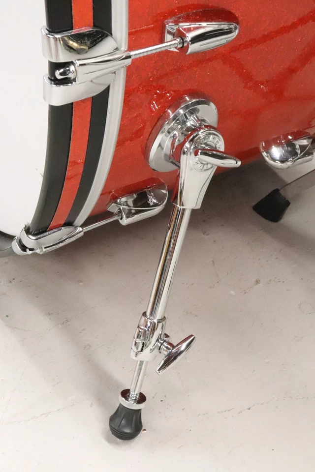 Gretsch USA Broadkaster 3pc Drum Kit Set Tangerine Glitter 26/16/14" - Image 2 of 4