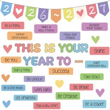 Classroom Bulletin Board Decorations, This is Your Year to Purple