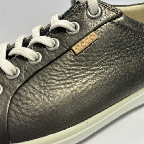 Ecco Soft 7 Bronze Metallic Leather Sneakers Casual Walking Shoes Women's 10 - Picture 5 of 6