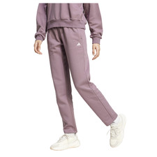 adidas Essentials Small Logo Feel Cozy Open Hem Joggers Womens Purple Casual Ath