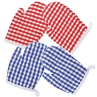 4Pcs Küche Anti-Verbrühungshandschuhe Dicke Ofenhandschuhe Wasserdichte