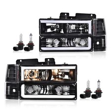 LED Headlights Assembly Compatible with Chevy GMC C/K 1994-1999/ Fit Chevy