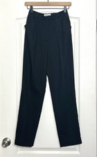 NWT Vintage Ann Taylor Petites Black Dress Pants Size 2P Lined High Waist Cotton