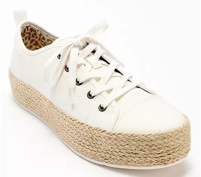 Skechers Bobs Espdrill Lace Up Sneakers -Sun Dazing-Off-White-11M A644403 PO