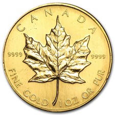 1986 Canada 1 oz Gold Maple Leaf BU 5396.29 per troy oz