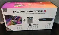 iLive Movie Theater X, Includes Projector, Screen, Soundbar Tripod Cables 120"