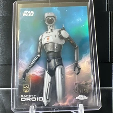 2025 Star Wars Chrome Debut Safety Droid Blue /150 Parallel Card Refractor #161
