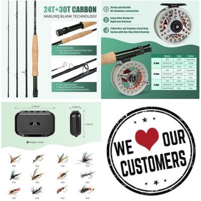 Complete Fly Rod and Reel Outfit - 9ft, 8wt, Travel Case