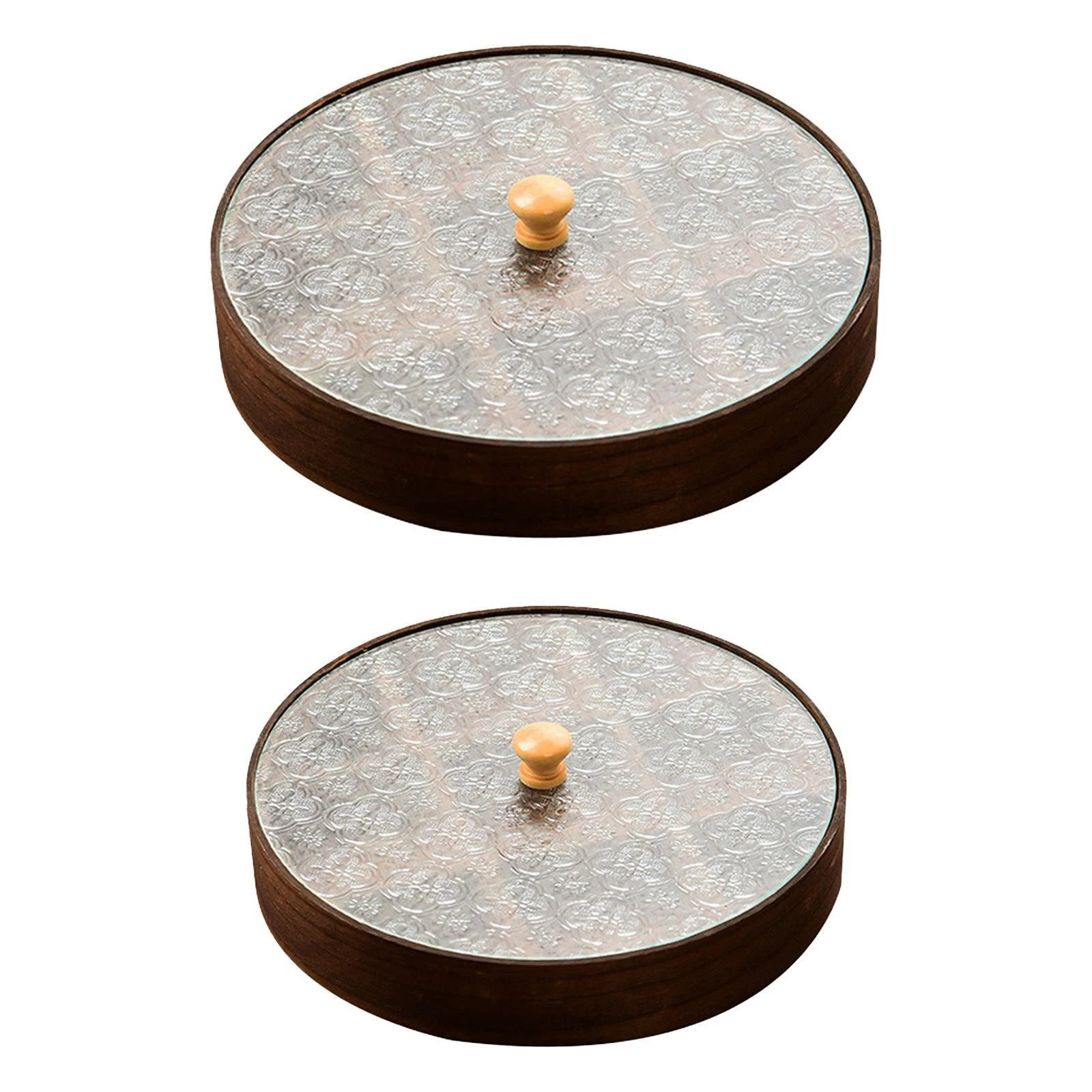 Divided Serving Tray Snack Platter Ottoman Tray Container with Compartments and