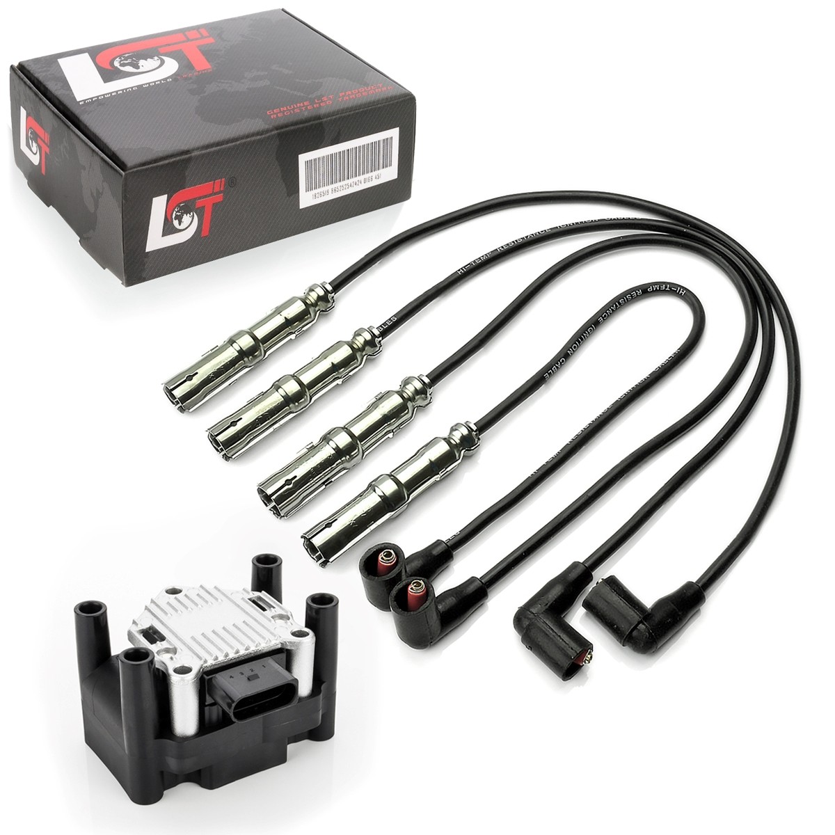 Ignition Cable Set Ignition Coil Ignition Unit for VW Lupo 1.0 Polo 6N 1.4