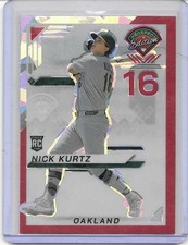 2025 Panini Prospect Edition Red Cracked Ice Nick Kurtz Athletics 1B MLB RC #50