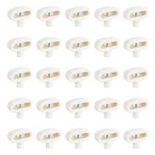 50pcs Pegboard U-hook Stop Locks, Plastic Peg Display Hook Locks, White