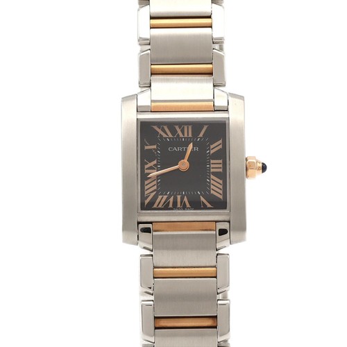 Authentic Cartier Tank Française SM PG Combination 2009 Christmas Limited E...