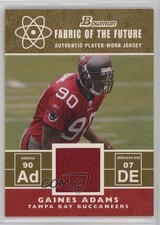 2007 Bowman Fabric of the Future Gold 47/100 Gaines Adams #GA 19bs