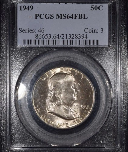 1949 Franklin Half Dollar "PCGS MS64 FBL"