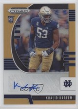 2020 Panini Prizm Draft Picks Rookies Neon Orange /149 Khalid Kareem Auto 11au