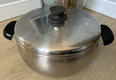 Lagostina 5 Quart Stainless Steel Saucepan Vintage Irradial Plus