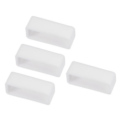 4pcs Watch Band Loop - [20mm Width] Rubber Watch Holder White  Silicone