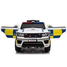 LEADZM 12V Kid Electric Ride On Police Car w/Remote Siren 3-8 Years 3 speed Mode