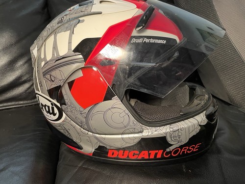 Aria Ducati Corse Corsair-V Helmet Size Medium With Bag & Clear Visor