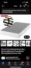 Zinus 9 Inch Metal Smart Box Spring Mattress Foundation Strong Metal Frame Twin