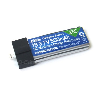 NEUER E-FLITE 25C SUPER AKKU TOP FÜR HELIS, FLUGZEUGE 3C LADE RATE 500MAH 3,7V