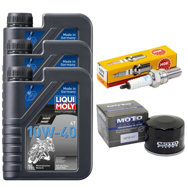 Set Inspektion 3L ÖL ÖLfilter ZüNdkerze FüR Kymco Xciting 500 Xciting500 2005-06-image