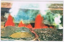 Postcard Eruption Of Mauna Loa Volcanoes Hawaii National Park