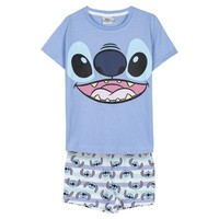 Kurzarm-Pyjama Single Jersey Stitch Blau - 12 Jahre | Weiblich Cerdà