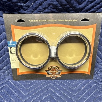 HARLEY DAVIDSON- Genuine Passing Lamp Trim Ring. Chrome Fits Multiple Models.