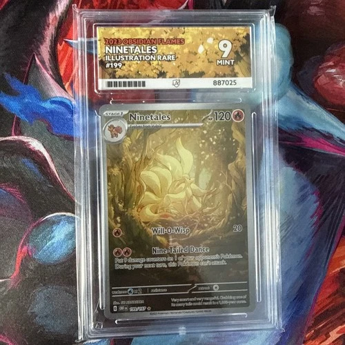 Pokemon TCG Ninetales 199/197 Obsidian Flames Illustration Rare ACE 9