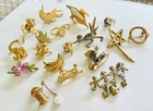 Vintage FIGURAL Brooches Pins Costume Jewelry MANSELLE GERRYS AVON JJ Lot 18