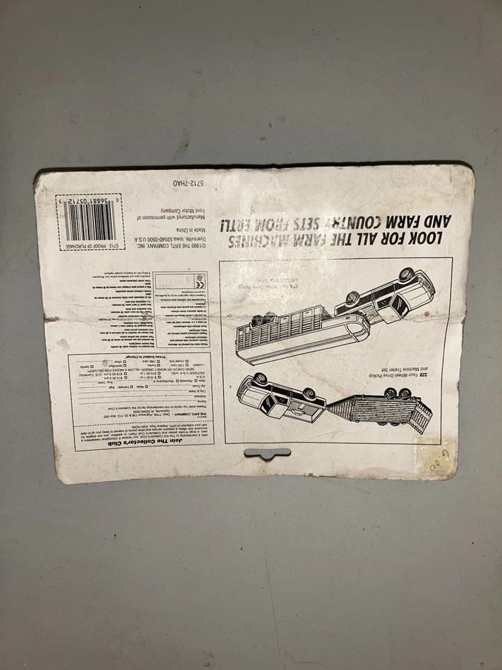 1992 Ford F250 truck livestock trailer ERTL 1/64 NIP diecast Farm Machines B6 Z - Image 4 of 4