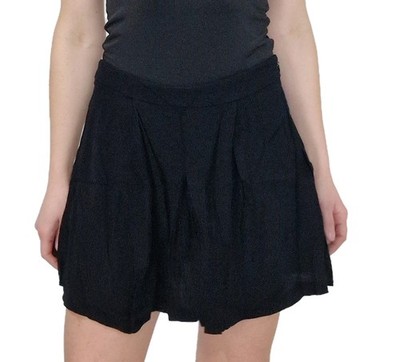 Promod Minirock Gr 38 M Schwarz Kurz Rock Sportrock Shorts Viskose Tennisrock 