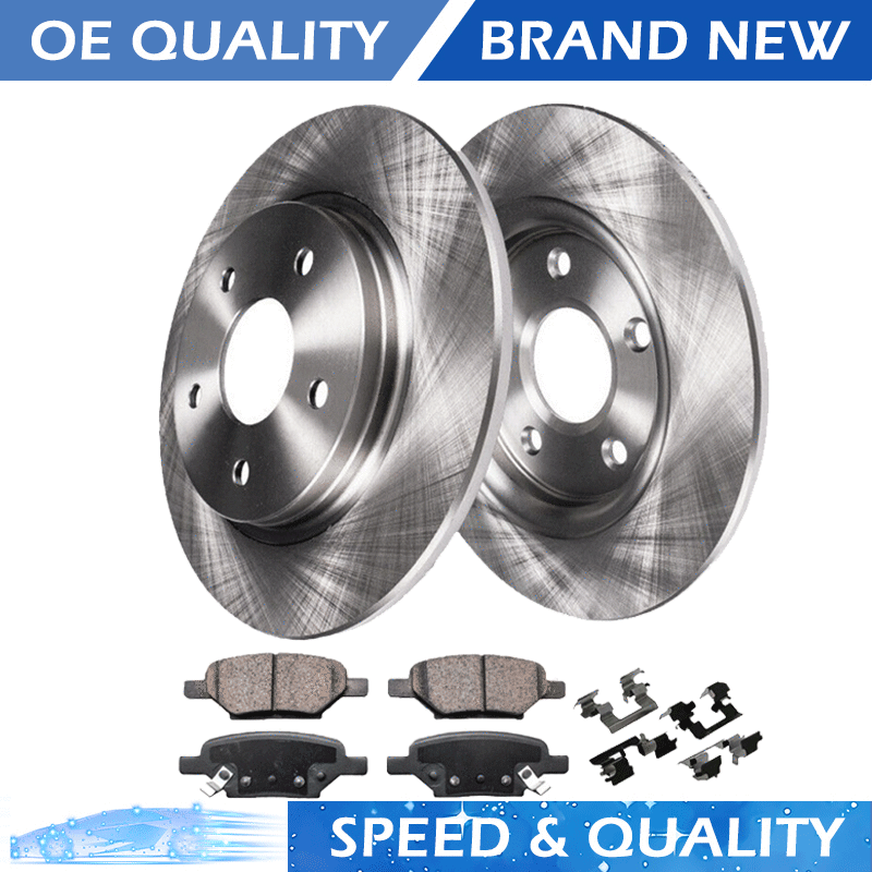 Rear Disc Brake Rotors and Brake Pads for Grand Caravan 2012-2016 Town & Country