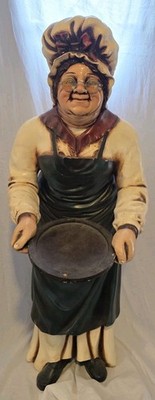 Vintage Grandma Cheif Butler Statue 40'' Tall Kitchen Home Restaurant Decor