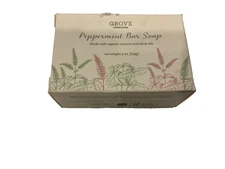 Grove Collaborative Peppermint Bar Soap Organic Coconut & Olive Oils 4 Oz NEW
