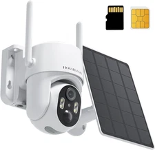 4G LTE Cellular Security Camera No Internet Needed, Solar No Wifi Security Camer