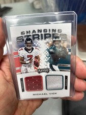 Michael Vick 2020 Panini Playoff Changing Stripes Relics #CS-MV Falcons/Eagles