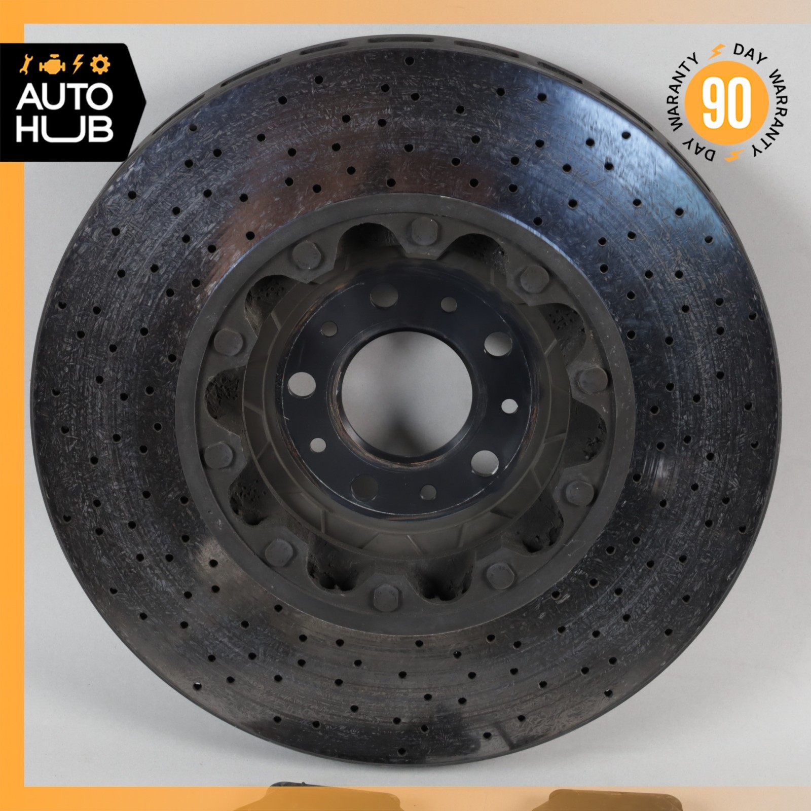 08-16 Aston Martin DB9 DBS Front Carbon Ceramic Brake Rotor ED231125AA OEM 22k