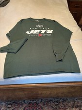 NFL Team Apparel New York Jets NFL Football Green Long Sleeve Shirt Size L