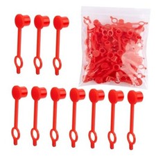 Red Plastic Grease Fitting Caps Protective Covers 80-Pack